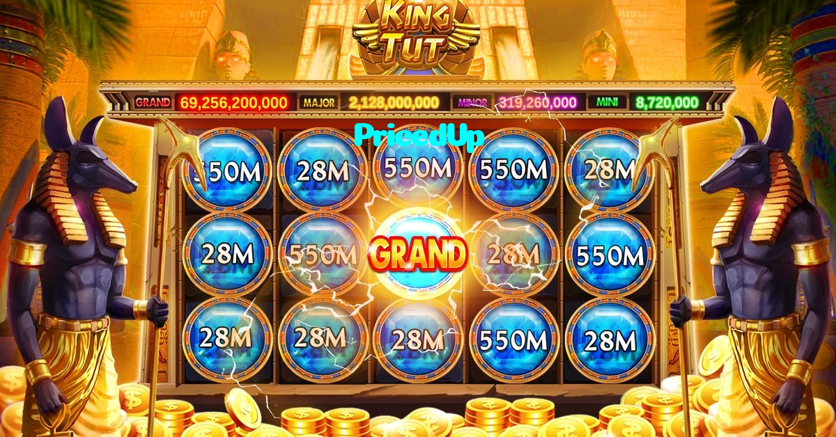 PricedUp casino presented on mobile device in Pakistan with slots and live games